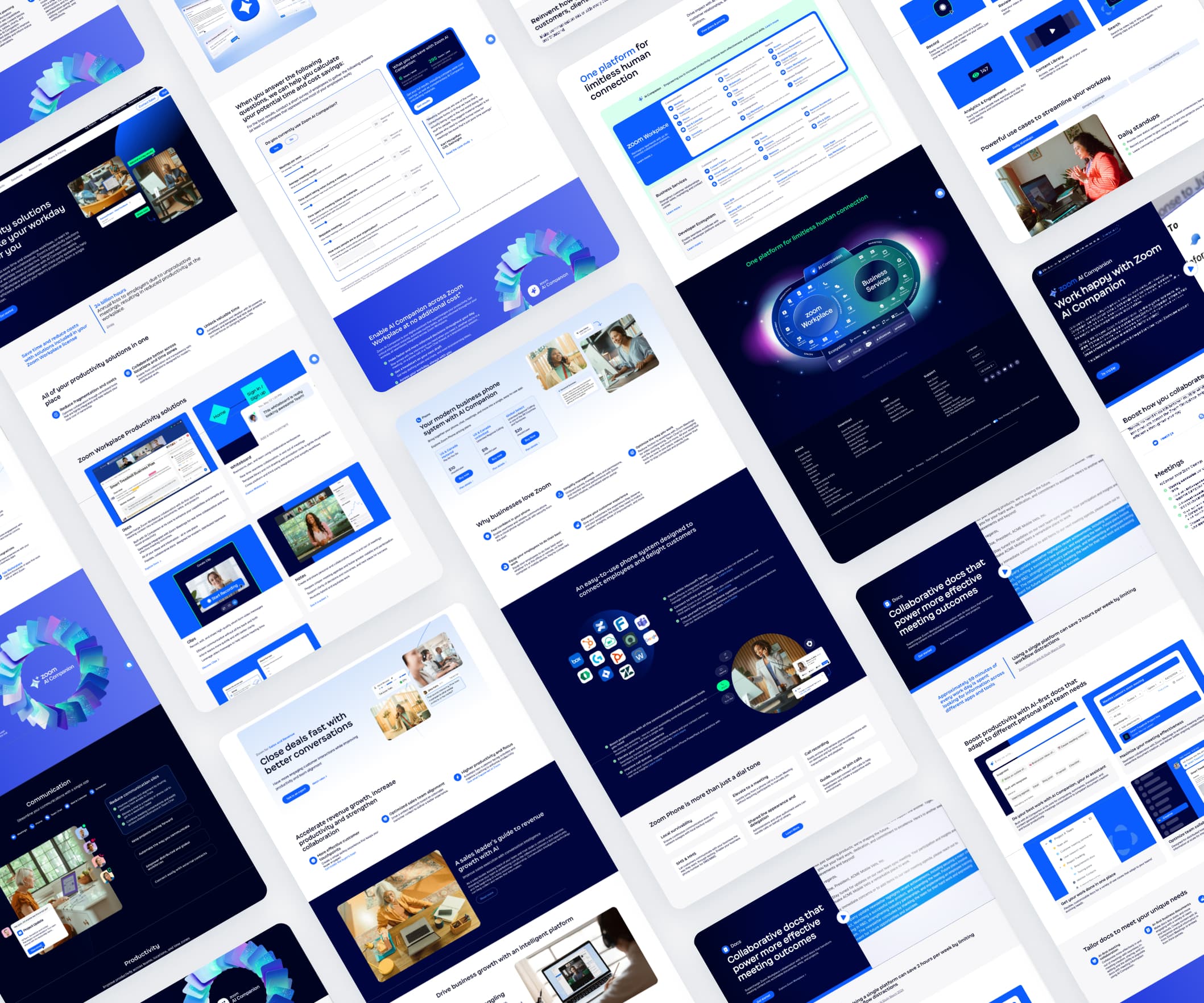 The Zoom Web Design System — design tokens, color system, and component variants in Figma