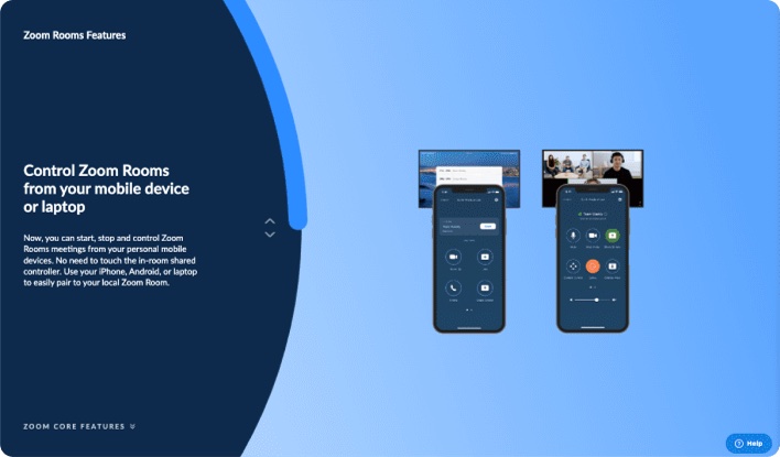 A vertical product page with stacked feature cards and analyst badges